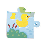 Puzzle dotykové senzorické Farma s různými povrchy 20 ks Janod 