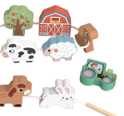 Navlékání Zvířátka Farma Pastel