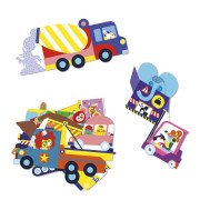 Velké samolepky Dopravní prostředky 50 ks Janod