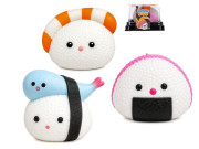 Squishy Sushi Kawaii 5 cm – mačkací sushi kamarádi, sada 3 ks