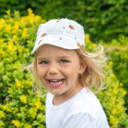 Dětská kšiltovka mušelín Ježek - smetanová Esito