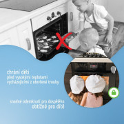 Bezpečnostní zámek na dvířka trouby, odolný proti teplu 1 ks Sipo