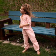 Dětské mušelínové kalhoty Luca Pink Esito