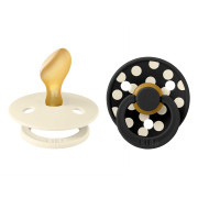 Anatomický dudlík z prírodního kaučuku Colour Polka 2 ks 6 - 18 měsíců Bibs