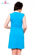 Těhotenská, kojící noční košile IRIS - modrá
