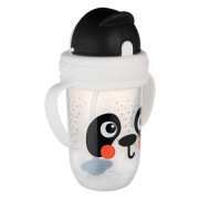 Hrneček nevylévací se slámkou a závažím BabiesBoo 270 ml panda Canpol babies