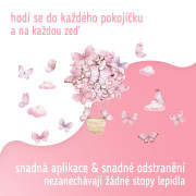 Nástěnné samolepky do dětského pokoje, Pink Butterflies Sipo