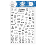 Diářová razítka Stampo Bullet Journal 67 ks - Rodinný kalendář Aladine 