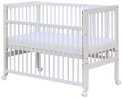 Postýlka se stahovacím bokem Scarlett Perta - buk - Bílá 120 x 60 cm 2. JAKOST