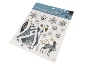 Vánoční samolepky plastické 3D na okna a dveře