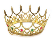 Královská koruna karnevalová královna zlatá