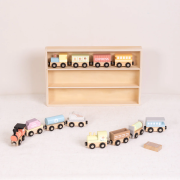 Dřevěné vláčky Set 12 ks Pastel