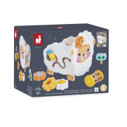 Farma Dřevěná motorická hračka Ovečka s mnoha aktivitami Janod