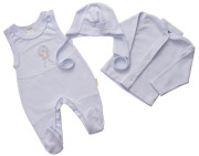 Souprava do porodnice 3 dílná Králíček MKcool Světle modrá