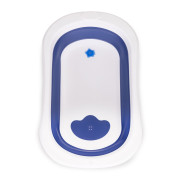 Dětská skládací vanička s odtokem modrá