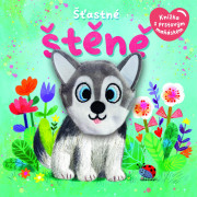 Šťastné štěně knížka s prstovým maňáskem 12,5 x 12,5 cm