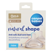 Savička k lahvi Natural Shape 0 m+ 2 ks Canpol babies