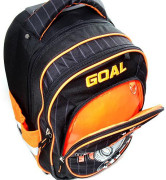 Školní batoh trolley Goal - 3D nášivka kopačky s fotbalovým míčem - číslo 10
