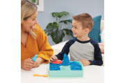 Krabice tekutého písku s podložkou modrá Kinetic Sand 