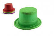 Karnevalový klobouk/cylindr se třpytkami 6 barev