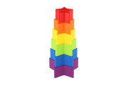 Věž/Pyramida hvězda barevná stohovací skládačka 6 ks