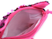 Dětská kabelka kočka s oboustrannými měnícími flitry 16x17 cm SV. RŮŽOVÁ