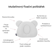 Mušelínový fixační polštář Sleepee Nature krémový