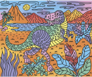 Sada maxi Malování Dinosaurus Janod Atelier 