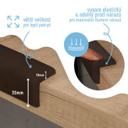 Ochranná páska pěnová pro ochranu hran a rohů nábytku 2 m Sipo