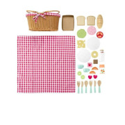 Piknikový koš s dřevěnými dobrotami