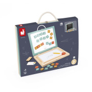 Dřevěný kufřík 4v1 s magnetickou tabulí Janod