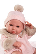 Rrealistická panenka miminko s celovinylovým tělem 42 cm Luca 50422 Antonio Juan