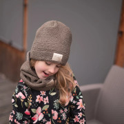 Zimní nákrčník Teddy fleece double Brown Esito