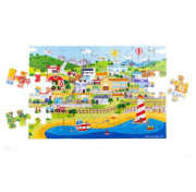 Bigjigs Toys Podlahové puzzle Město 48 dílků