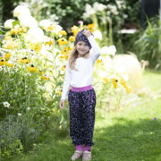 Rostoucí tepláky EasyFit Grafitové srdce - tmavě modrá Esito