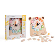 Výukové hodiny medvěd - vkládačka dřevěné 26x29x5 cm 