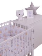 3-dílná sada Mantinel s povlečením Rainbow bílá s potiskem 120x90 cm 