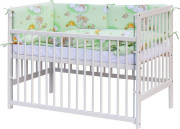 Dětská postýlka s kompletní výbavou 120 x 60 cm, mráček zelená Scarlett