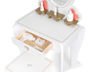 Dětská dřevěná toaletka se zrcadlem pro holčičky velká