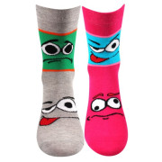 Ponožky vtipné slabé Tlamik mix dívčí (2 páry) 