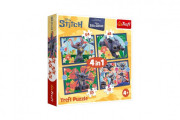 Puzzle 4v1 Lilo&Stitch Dovolená na Havaji 28,5x20,5 cm