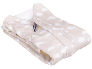 Letní spací pytel s nohavicemi bambus béžový s obláčky Vel.  110 cm Kaarsgaren