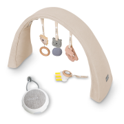 Nastavitelná hrazdička s hračkami a bílým šumem 2 v 1 Sleepee