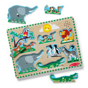 Dřevěné puzzle se zvuky ZOO Melissa & Doug