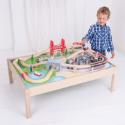 Vláčkodráha City se stolem Bigjigs Rail