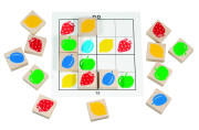 Baby sudoku logická hra dřevo 25 ks Detoa