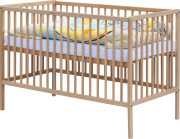 Dětská postýlka přírodní s kompletní výbavou 120 x 60 cm Mimas Scarlett