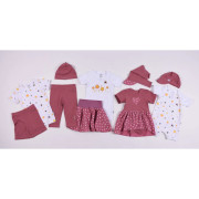 Souprava tenká dívčí KR Outlast® bílá čmeláci/tm.starorůžová Little Angel