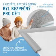 Ochranná páska pěnová šedá pro ochranu hran a rohů skleněného nábytku 1 ks (2 m) Sipo