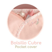 Skládací kočárek pro panenky s taškou a doplňky Tulipe 81 cm DeCuevas 